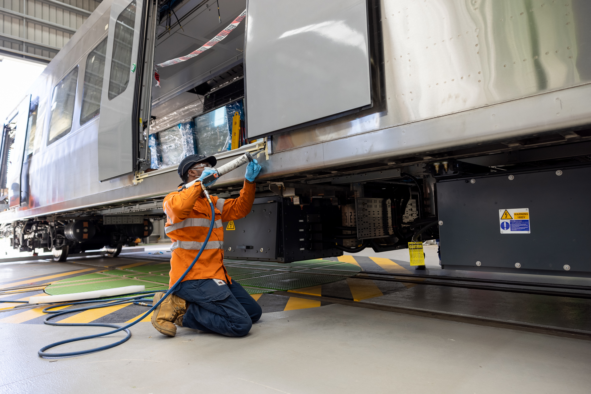 First C Series railcar moves on to tests at Bellevue facility